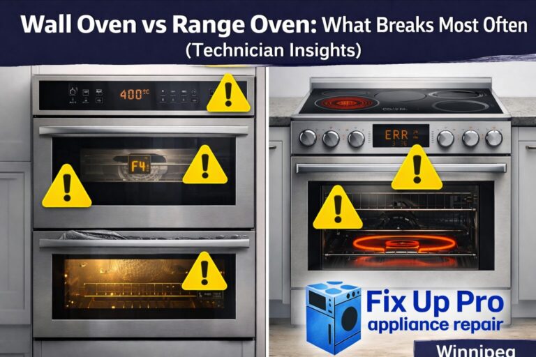 Wall oven vs range oven common repair problems in Winnipeg homes