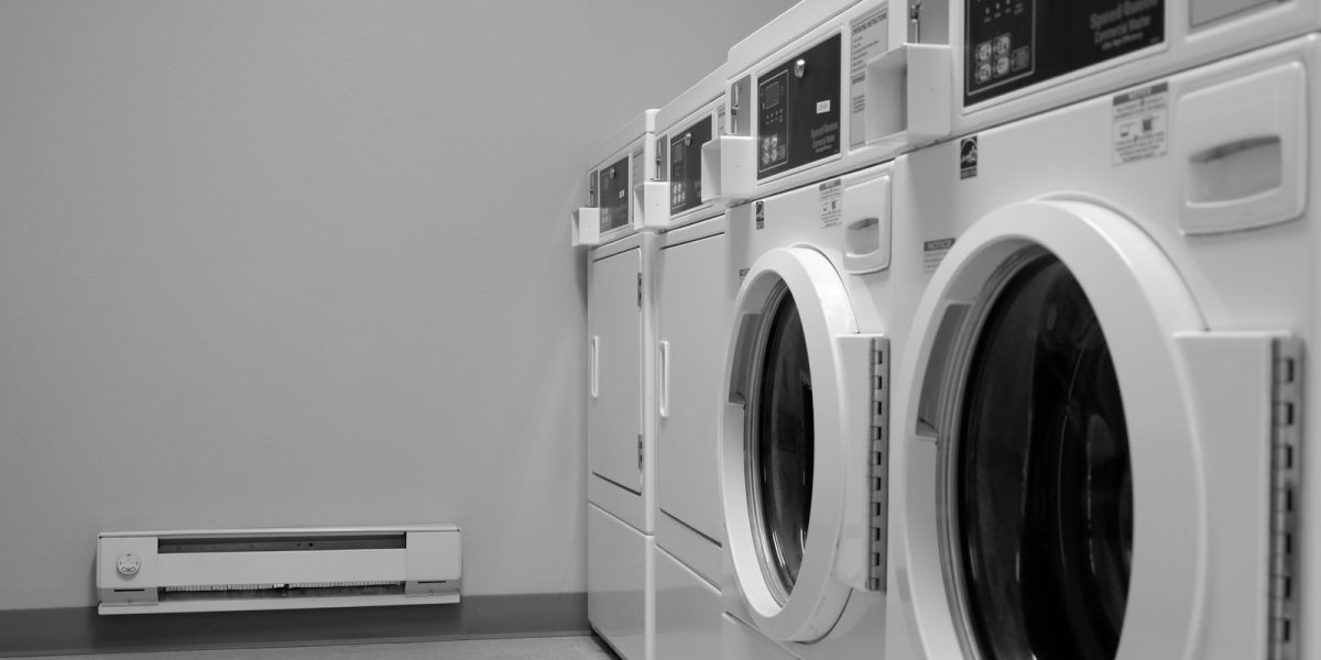 a row of washing machines