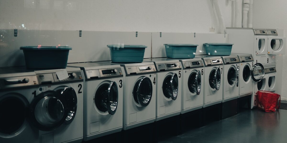 a row of dryers in a room